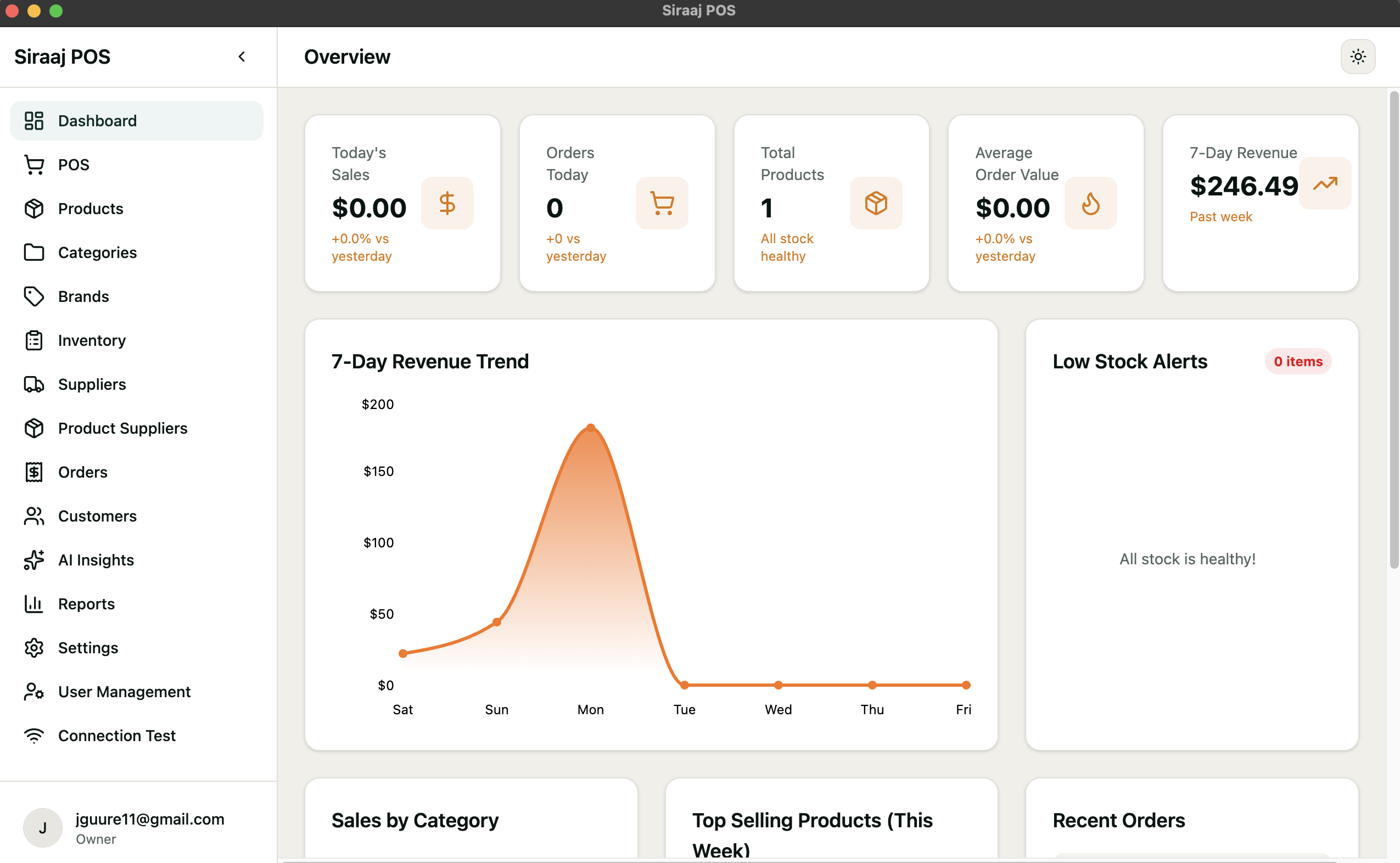 Siraaj Desktop Dashboard
